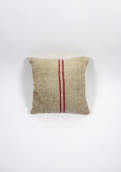 grain sack, cushion, brown remake