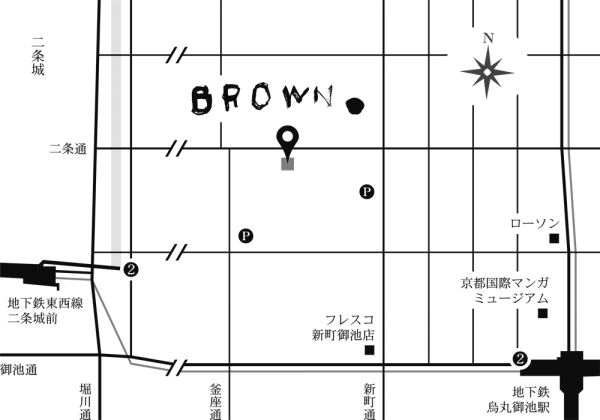 brown. map