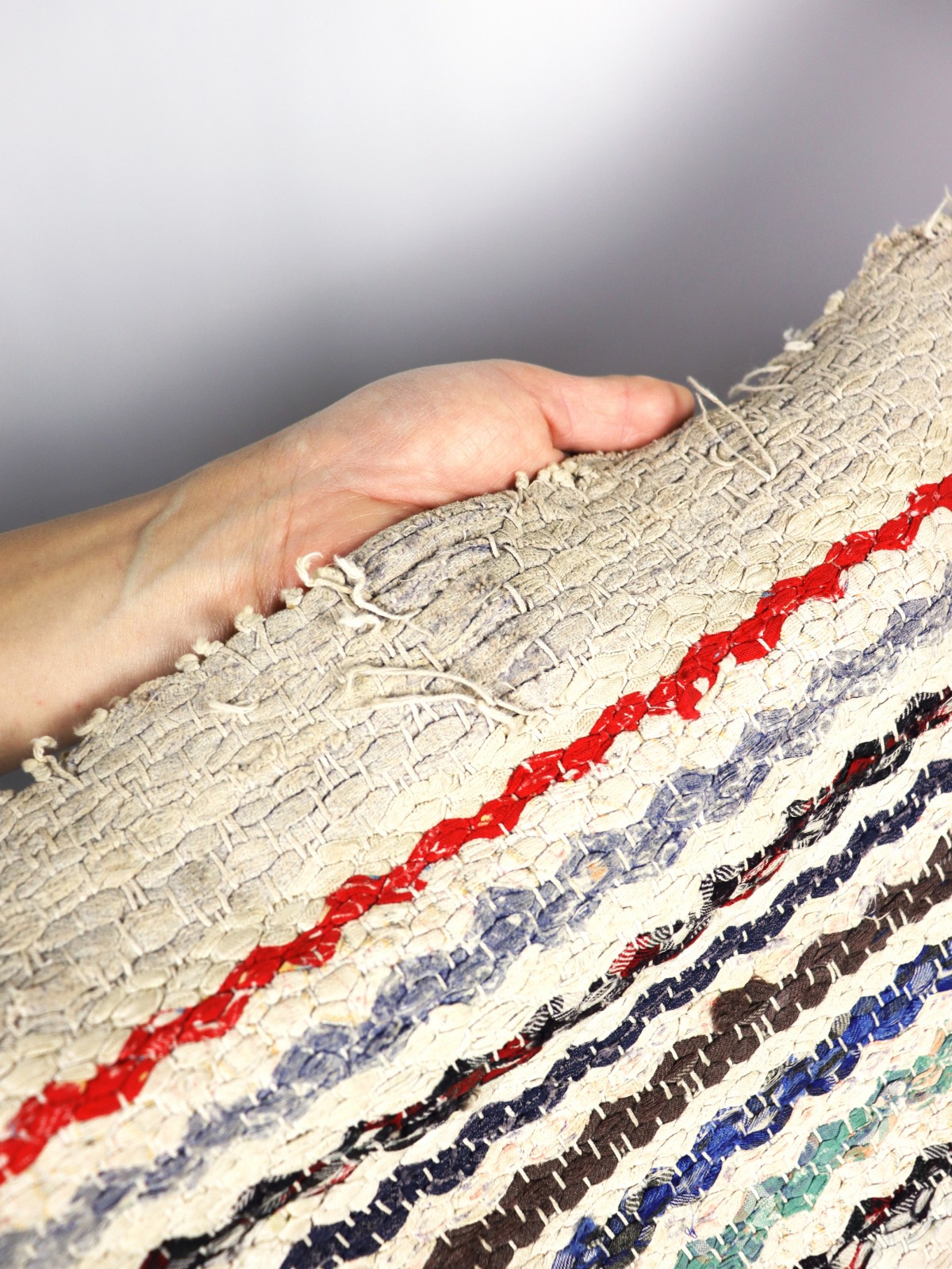 Swedish rag rug,cotton,1930-195０’ｓ