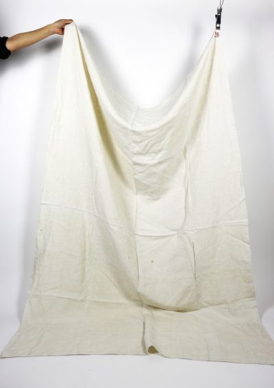 French linen sheet, White line, morogram
