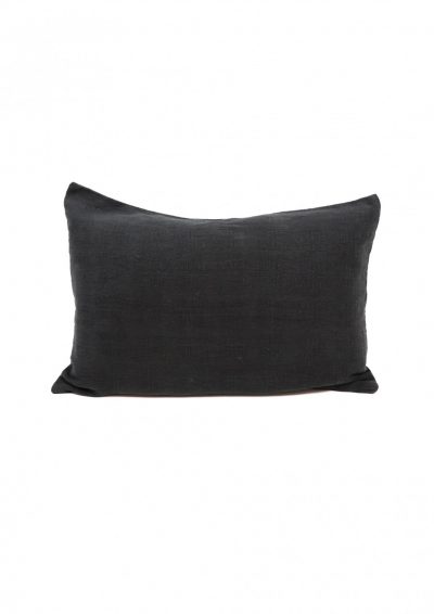 Black dyed linen fabric,French linen Cushion,Brown's remake