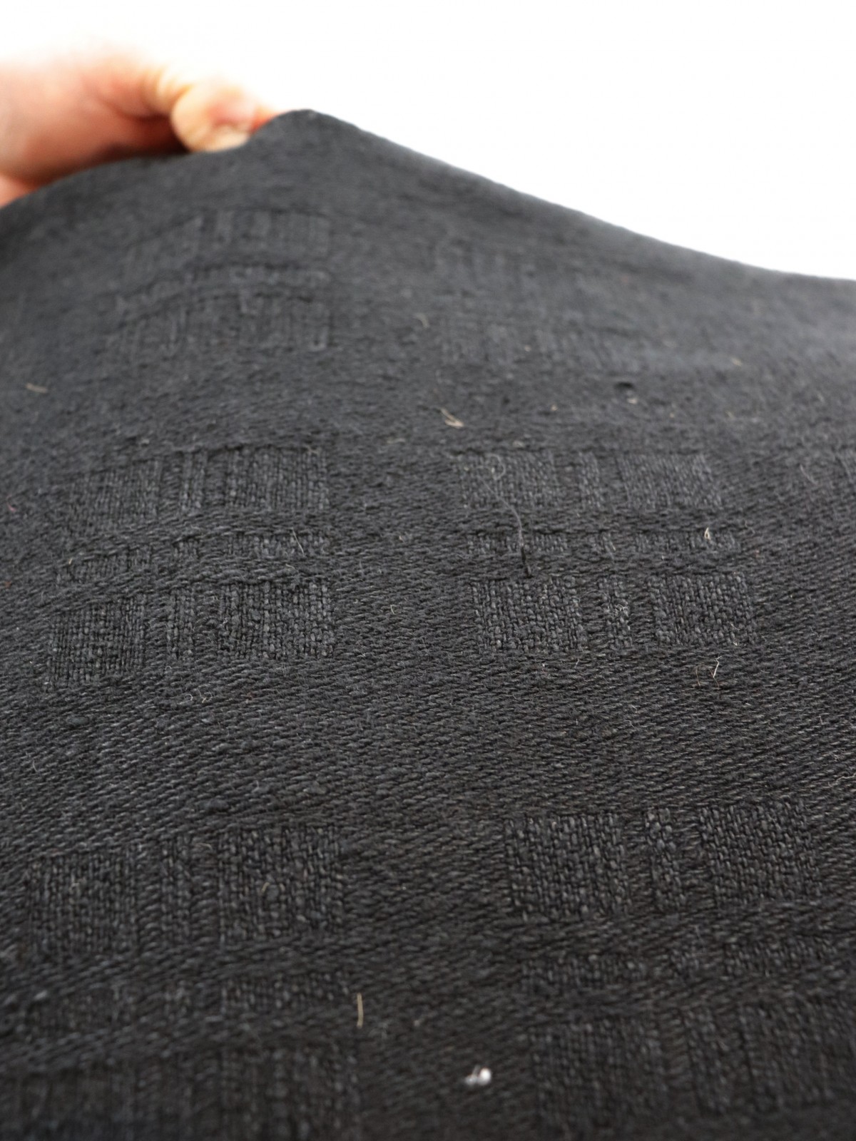 Black dyed linen fabric,French linen,Cushion，Brown.remake,