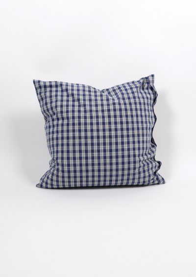 German cotton check fabric , Cushion, BROWN.remake