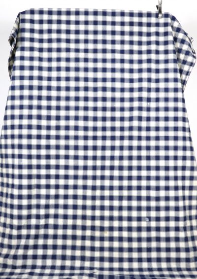 french fabric, check fabric, indigo blue