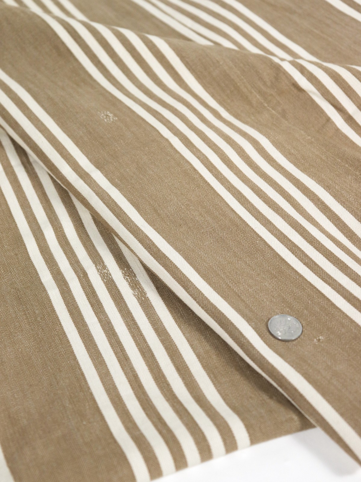 french fabric, ticking cotton fabric, beige stripe