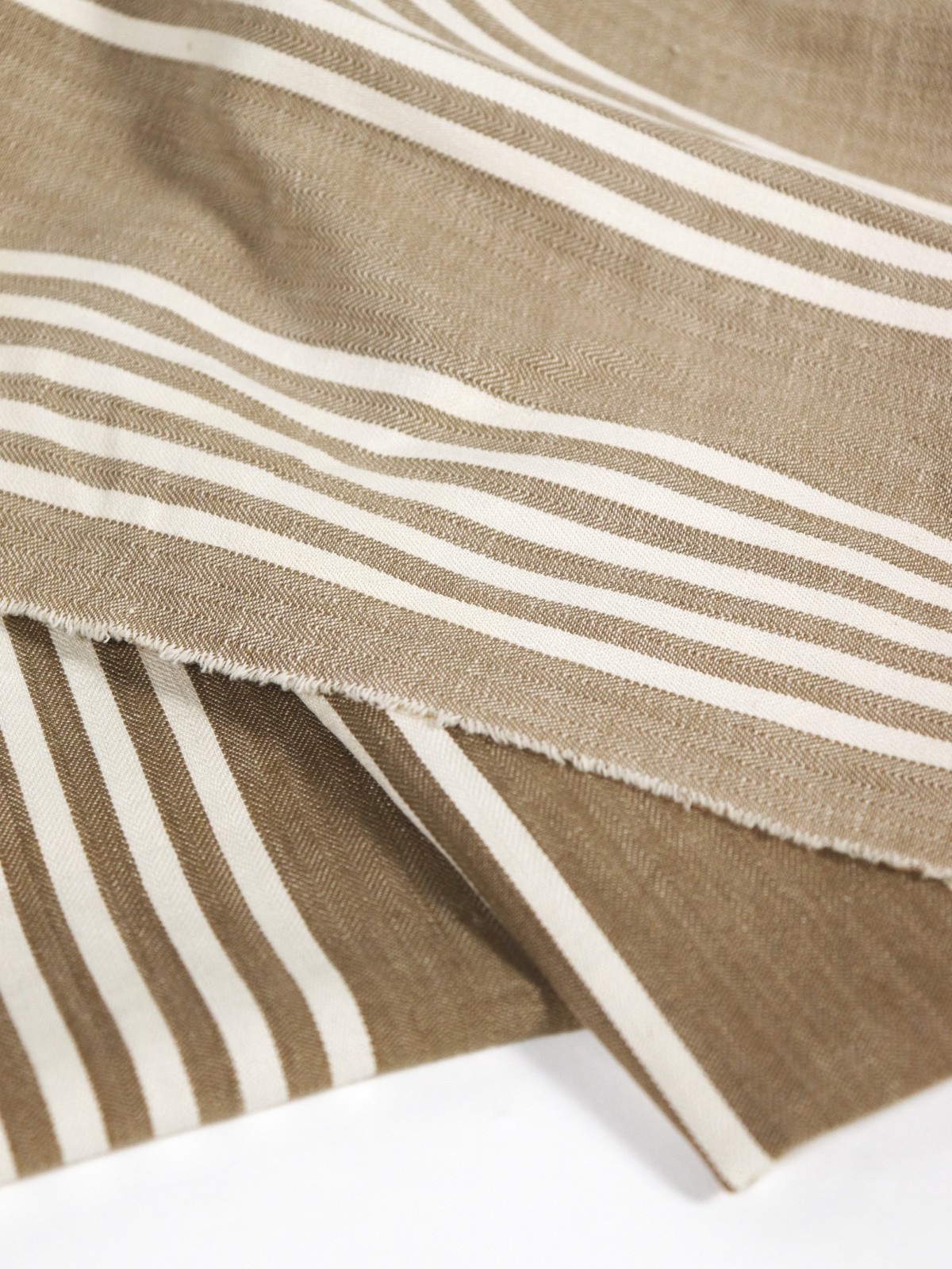 french cotton, ticking cotton fabric, beige stripe