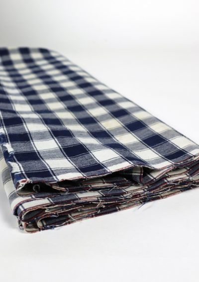 indigo check fabric, french fabric, earlly1900's