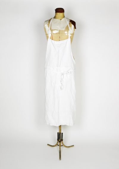 vintage linen, french linen fabric, apron, brown.remake