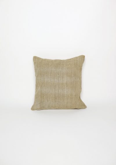 1950's grain sack cushion, vintage hemp fabric cushion, brown.remake