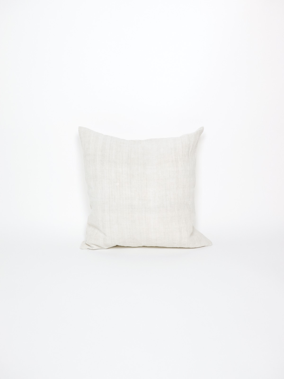 vintage french white linen fabric cushion, brown.remke cushion, sheet fabric