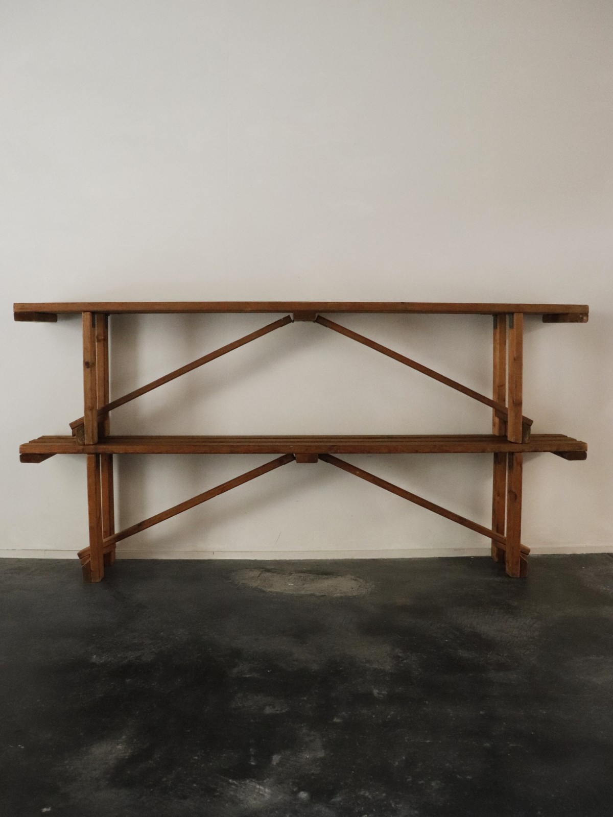 1930’s, folding bench, wood bench