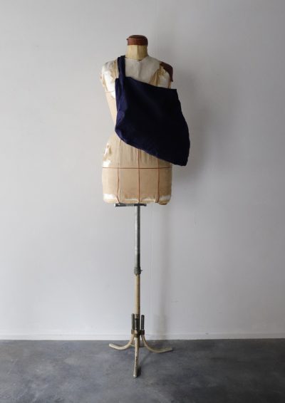 dead stock linen, french fabric, brown.remake, bag