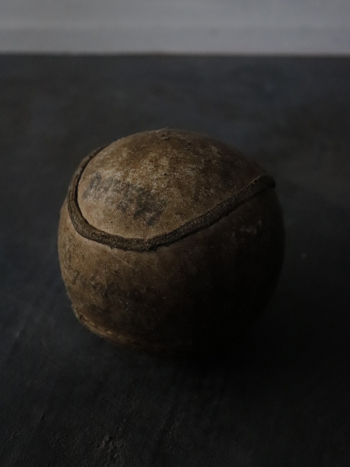 vintage baseball ball, cowhide leather, usa