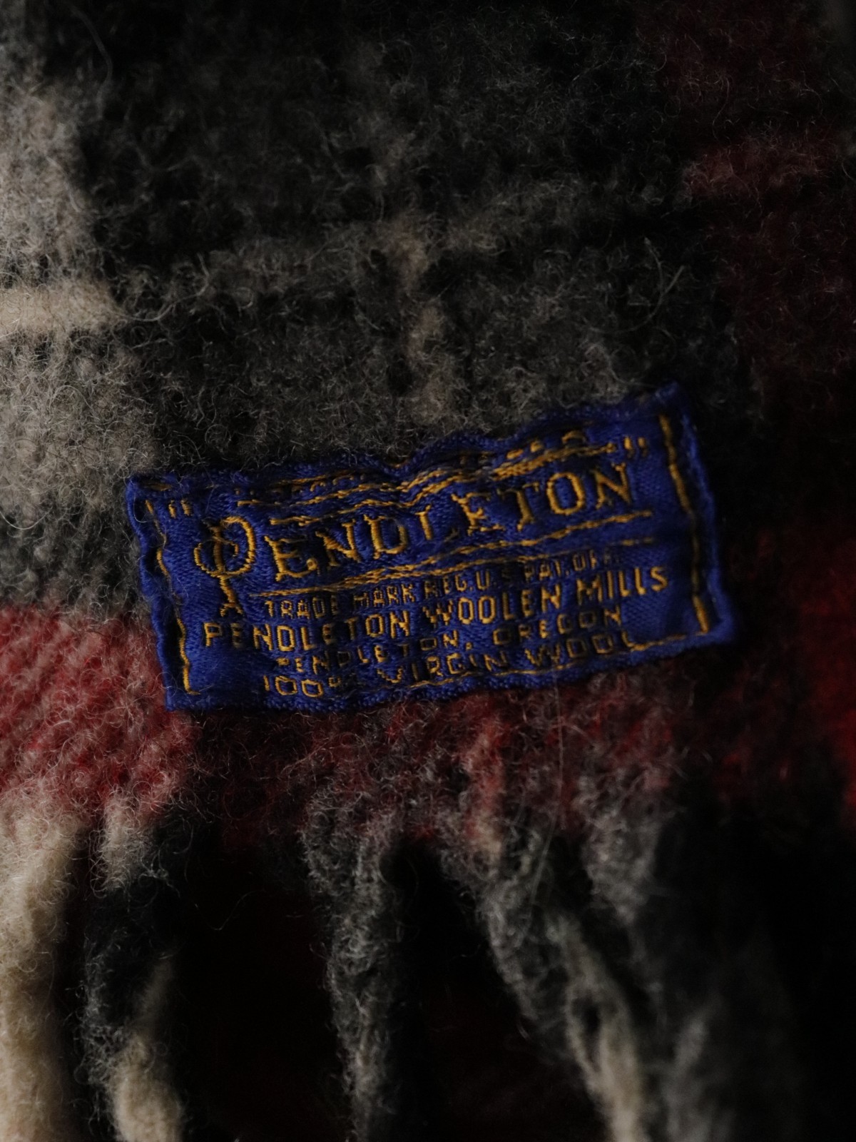 1930-40's pendleton blanket, usa, plaid wool blanket
