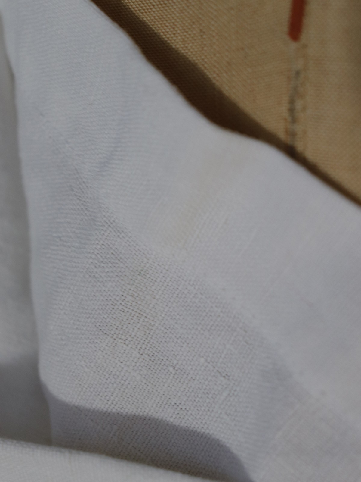 vintage french linen fabric, brown.remake,