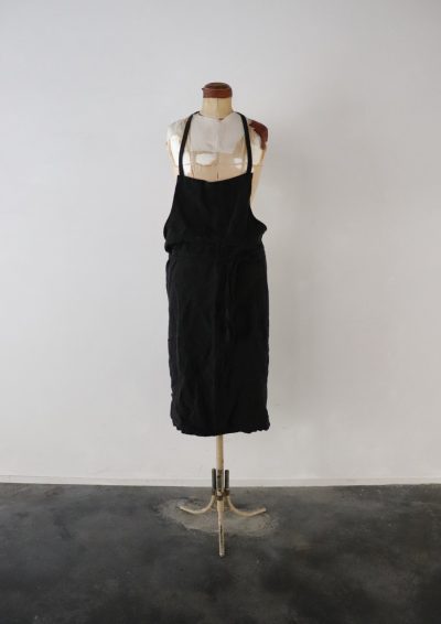 vintage french linen,apron, brownremake