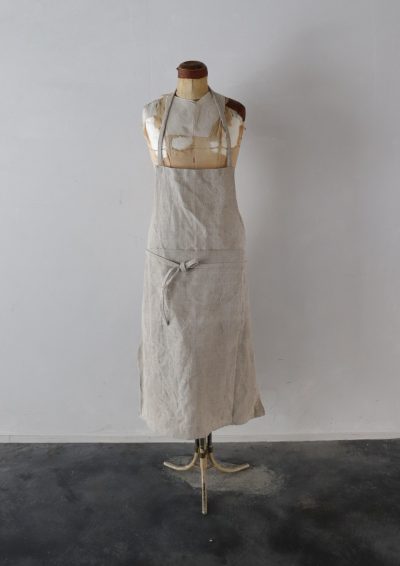dead stock linen, apron, brownremake,