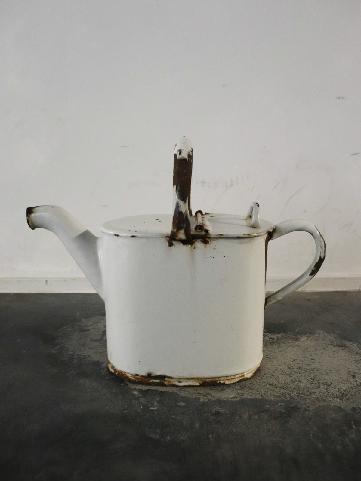 enamel watering can, vintage jug, england