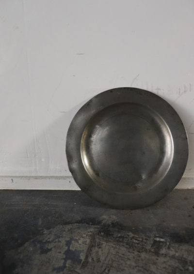pewter plate, vintage pewter, england