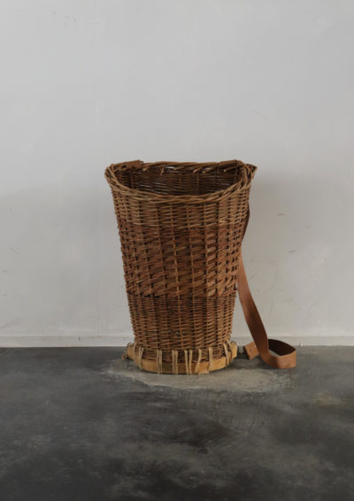 handmade basket sack,USA,Vintage