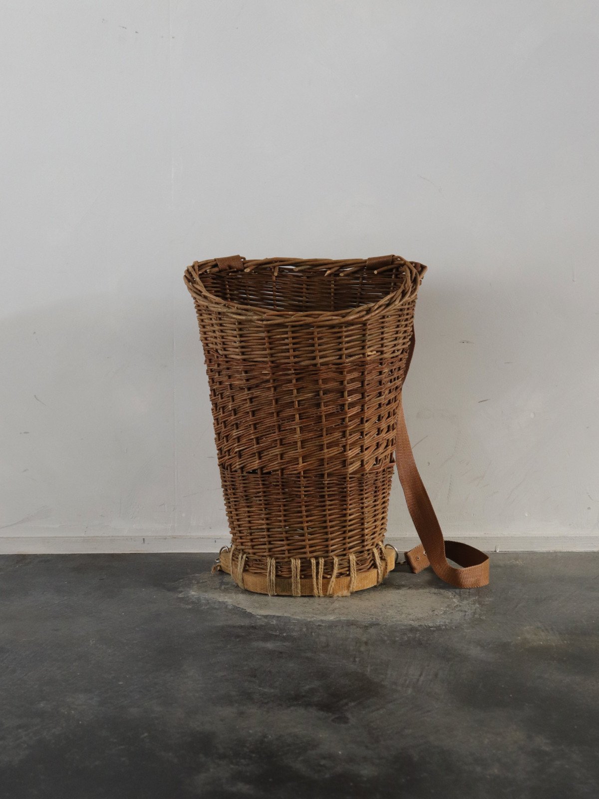 handmade basket sack,USA,Vintage
