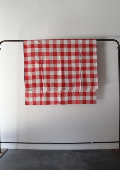 Vichy check ,french fabric,antique