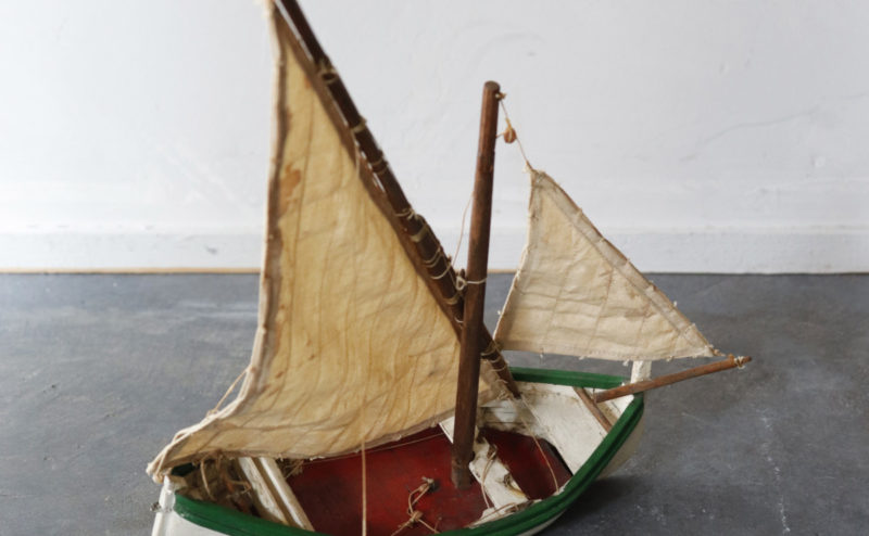 Wood yacht, France,toy,handmade