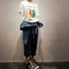 Levis denim jacket, French work pants,Converse all star shoes,