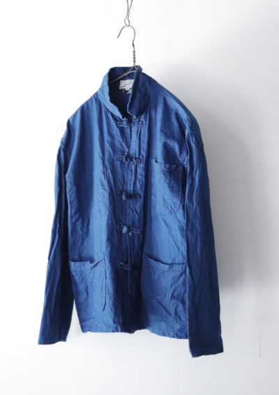 indigo china jacket, work jacket, France, Dead Stock