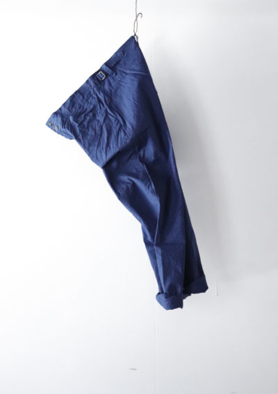 indigo cotton, work pants, France, Dead Stock