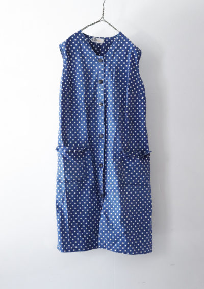 indigo Cotton, long gilet, France,