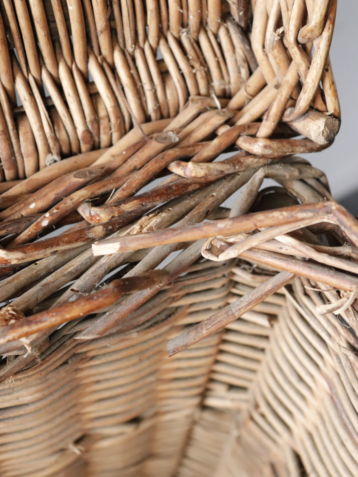 wicker basket, trunk, France, vintage