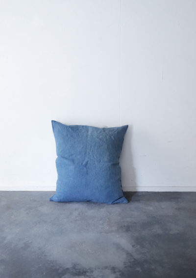 french indigo linen, BROWN.remake,cushion