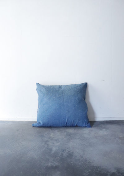 french indigo linen fabric, BROWN.remake,cushion