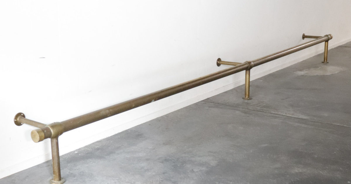 Vintage brass bar foot rail BROWN. 京都 二条新町の生活雑貨店