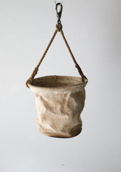canvas bucket,USA, vintage, folding