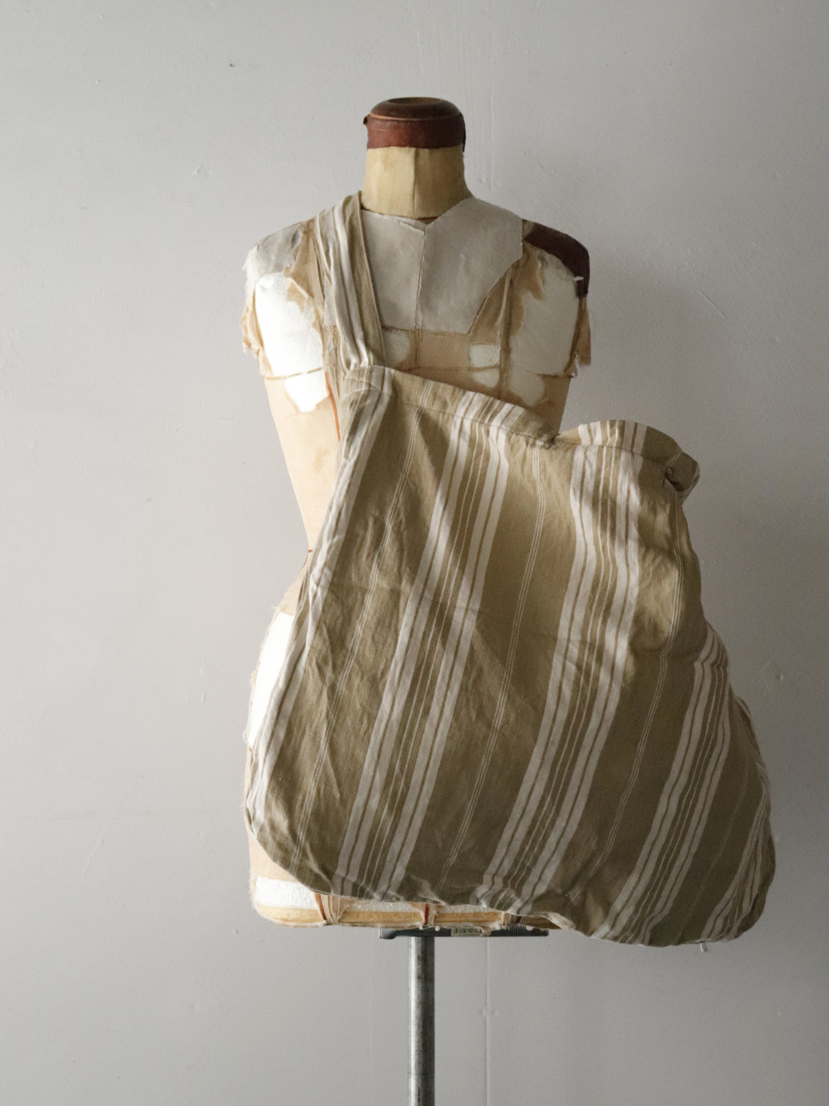 French ticking fabric ,BROWN.remake,bag,France