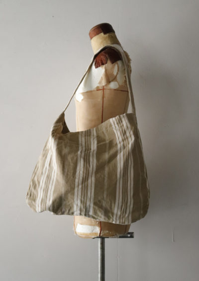 French ticking fabric ,BROWN.remake,bag,France