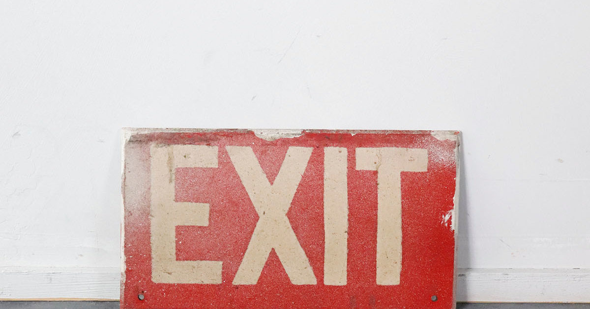 ハンドサイン　看板　ＥＸＩＴ vintage 