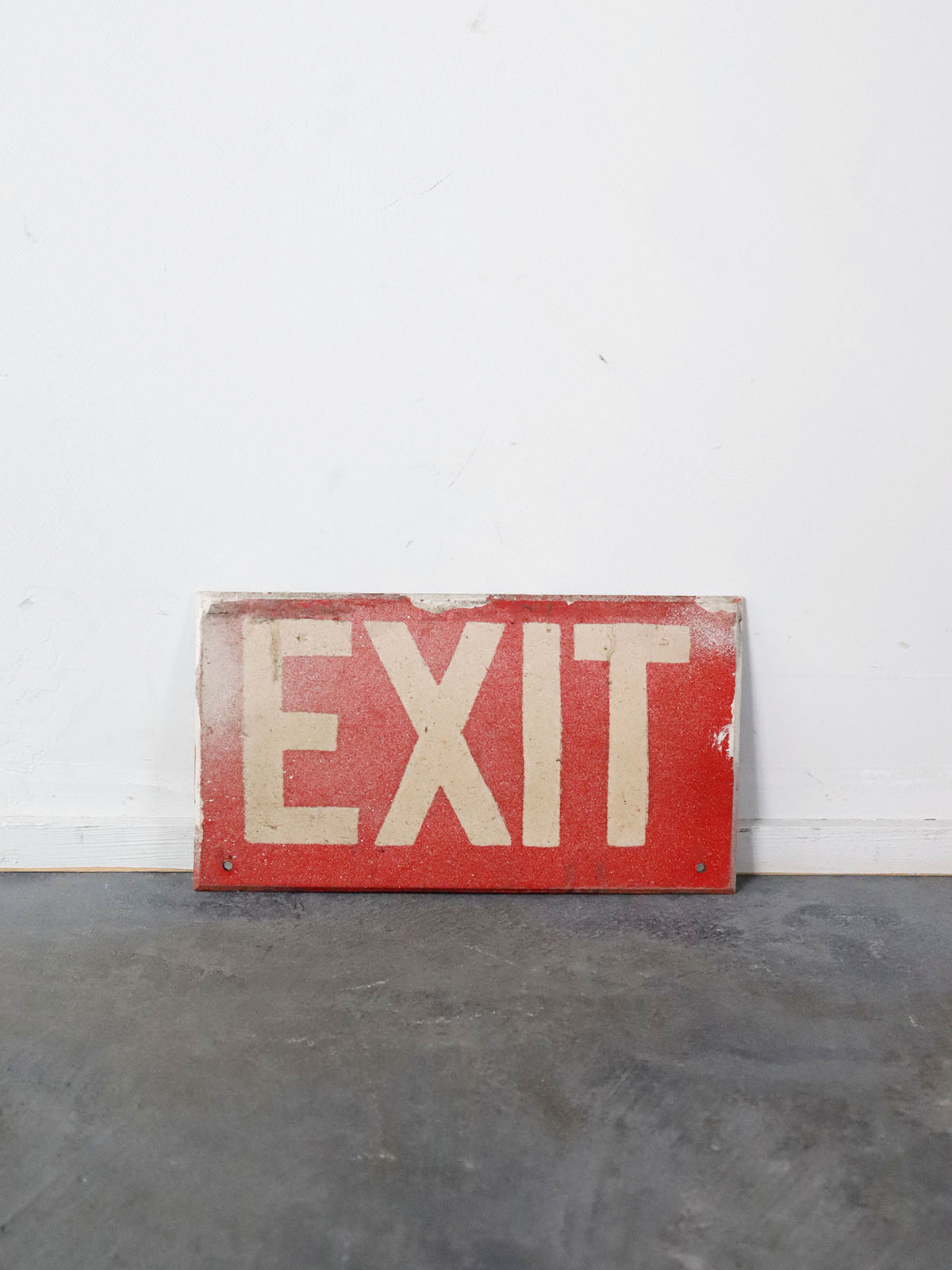 exit sign,wood,vintage,usa