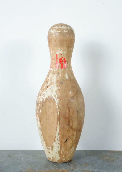 1920's,wood,bowling pin,usa,antique