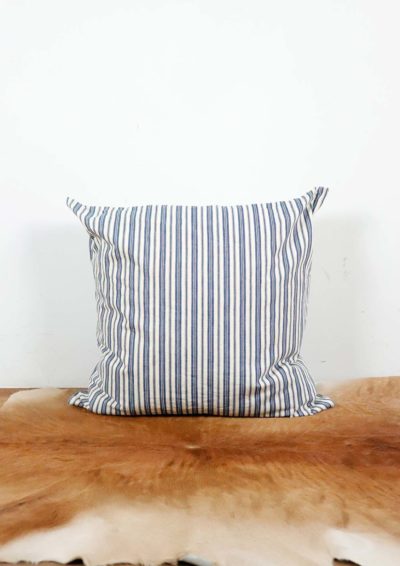 BROWN.remake,cushion,vintage,ticking,cotton,USA