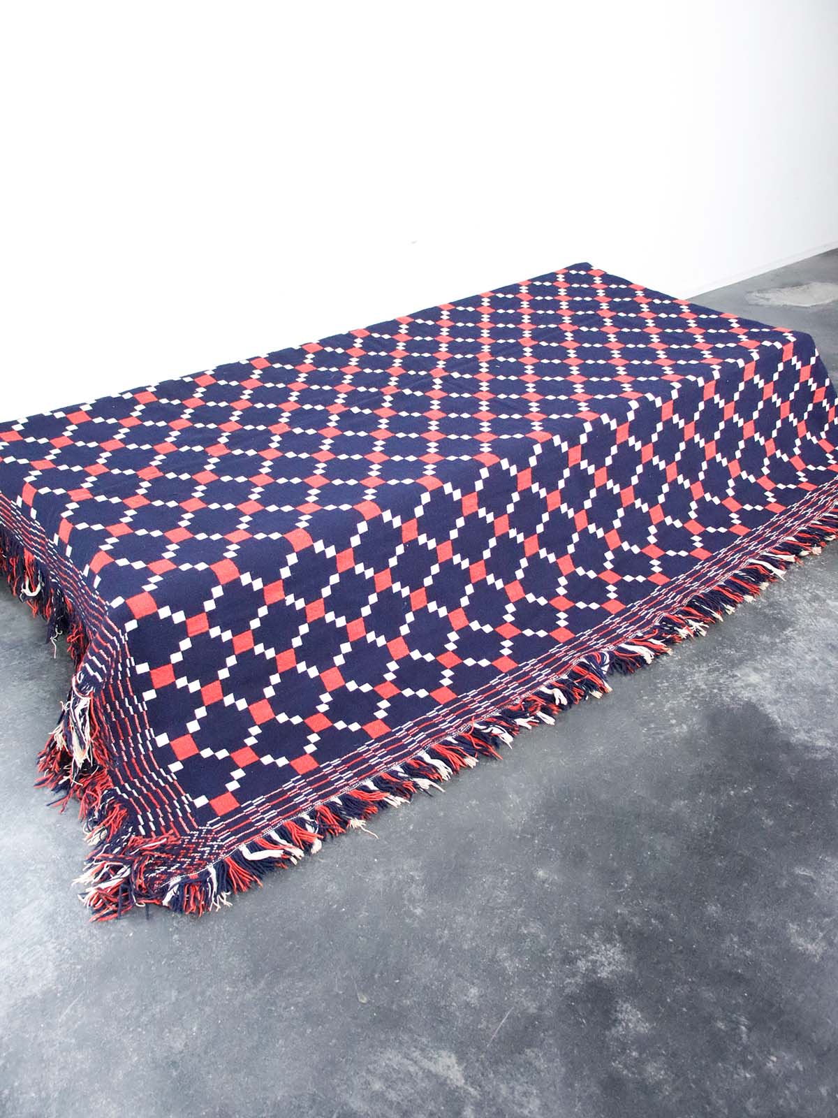1820~1850's,coverlet，double weave，hand loomed，USA,