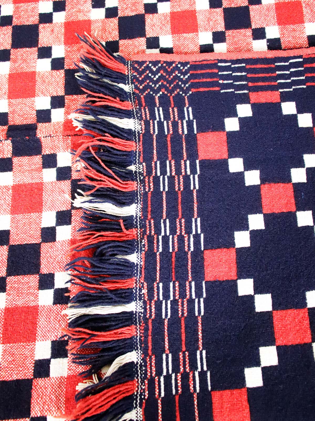 1820~1850's,coverlet，double weave，hand loomed，USA,