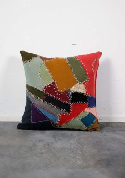Vintage,crazy quilt,cushion,BROWN.remake,USA