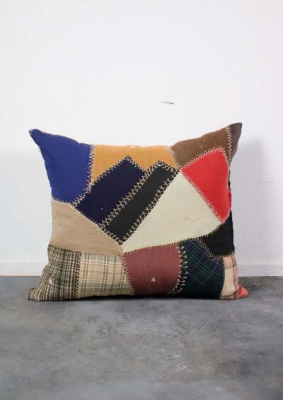 Vintage,crazy quilt,cushion,BROWN.remake,USA
