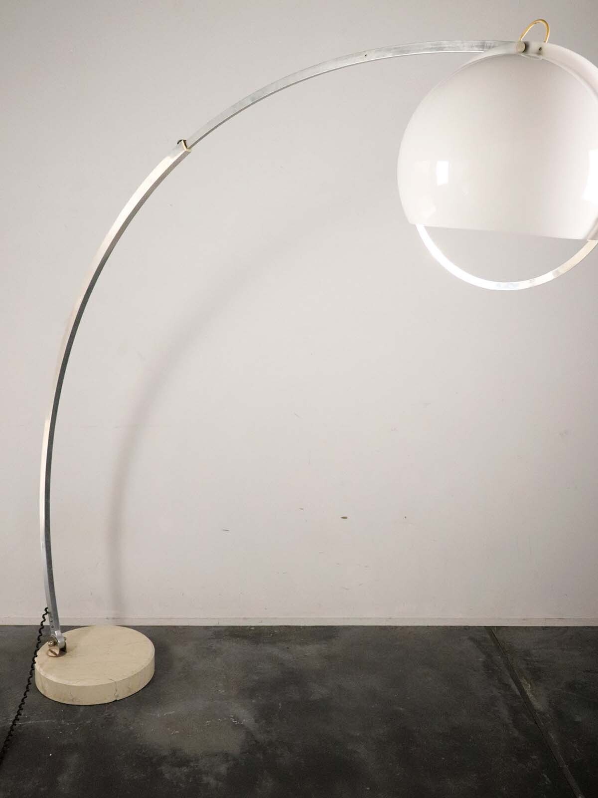 1960's,arc floor lamp,Harvey Guzzini,Italy,italian vintage