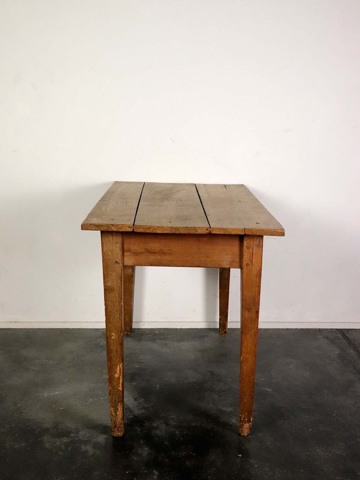 antique,pine wood table,France,small size table