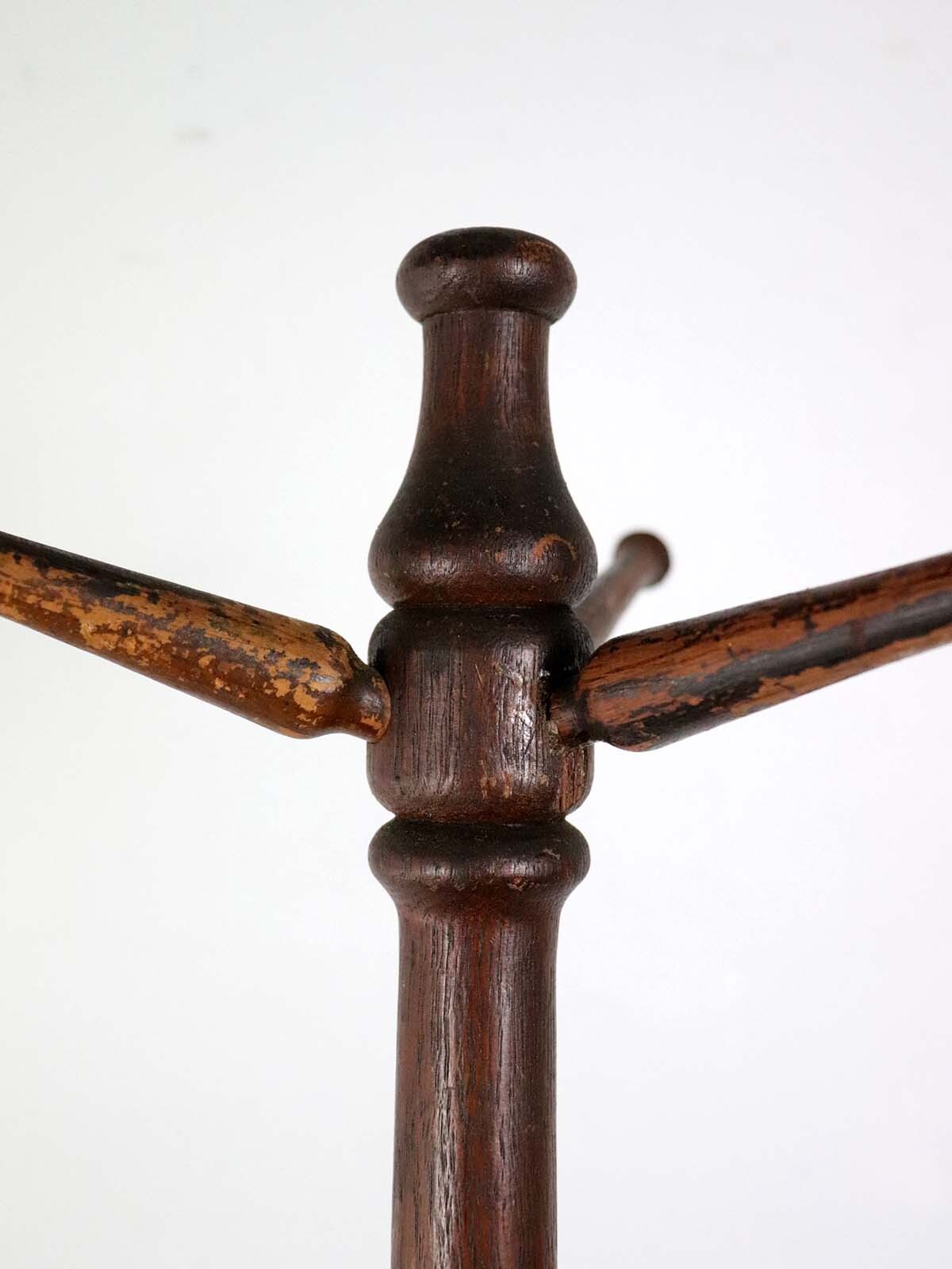 vintage,oak wood,pole hanger rack,USA