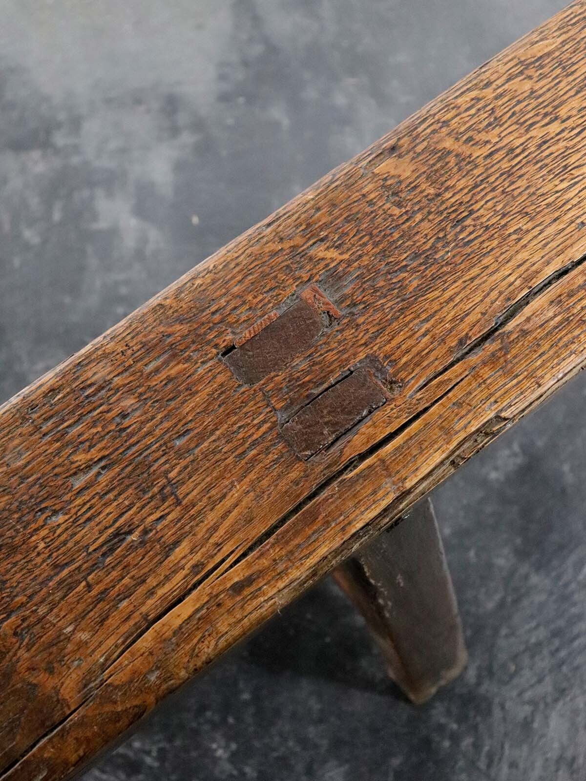 1900's, long wood bench,france